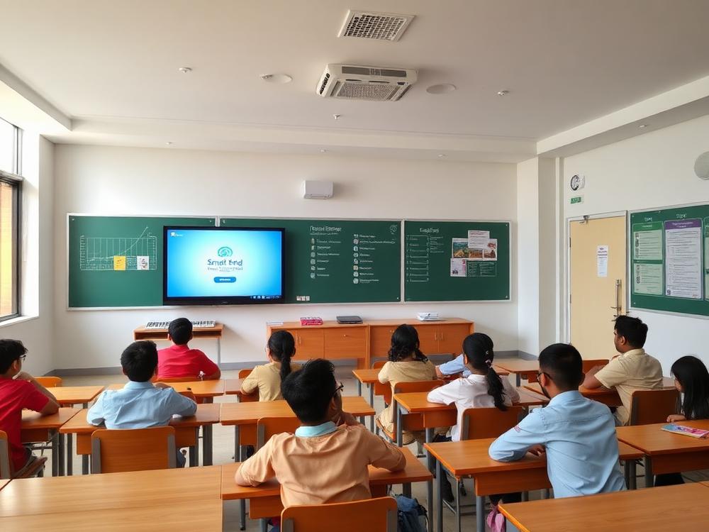 Smart classroom in session